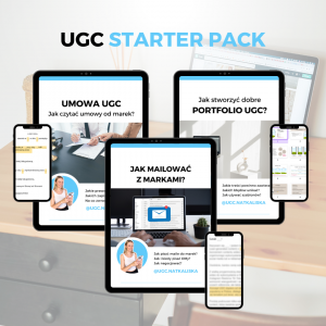 UGC STARTER PACK: Szablon umowy UGC, Szablony maili do marek, Szablony portfolio UGC +  3 poradniki